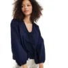 Nobody's Child Bernadetta Denim Blouse In Dark Blue For Women Light Blue -Nobody’s Child Shop 207142515 1 lightblue