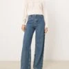 Nobody's Child Denim Wide Leg Jeans In Tinted Blue Wash For Women -Nobody’s Child Shop 207142618 1 blue