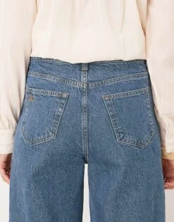 Nobody's Child Denim Wide Leg Jeans In Tinted Blue Wash For Women -Nobody’s Child Shop 207142618 4