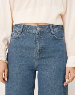 Nobody's Child Denim Wide Leg Jeans In Tinted Blue Wash For Women -Nobody’s Child Shop 207142618 5
