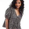 Nobody's Child Bernadetta Tie-front Top In Leopard Print For Women -Nobody’s Child Shop 207153123 1 leopardprint