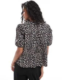 Nobody's Child Bernadetta Tie-front Top In Leopard Print For Women -Nobody’s Child Shop 207153123 4
