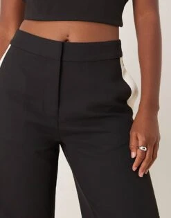 Nobody's Child Tailored Wide Leg Trousers In Black And White Stripe For Women -Nobody’s Child Shop 207275997 4