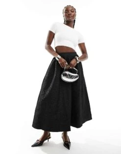 Nobody's Child Yasmina Maxi Skirt In Black For Women -Nobody’s Child Shop 207276013 1 black 1