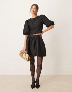 Nobody's Child Yasmina Structured Top In Black For Women -Nobody’s Child Shop 207276021 3