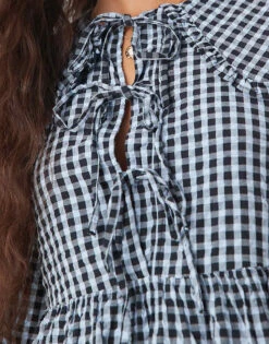 Nobody's Child Blaze Midi Dress With Collar Detail In Blue Check For Women -Nobody’s Child Shop 207276262 4