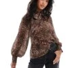 Nobody's Child Goldie Printed Blouse In Leopard For Women -Nobody’s Child Shop 207276900 1 leopard
