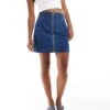 Nobody's Child Dalston Denim Mini Skirt With Zip Detail In Blue Co-ord For Women