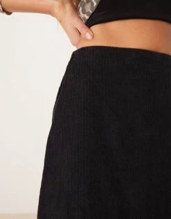 Nobody's Child Stockholm Mini Cord Skirt In Black For Women -Nobody’s Child Shop 207279478 3