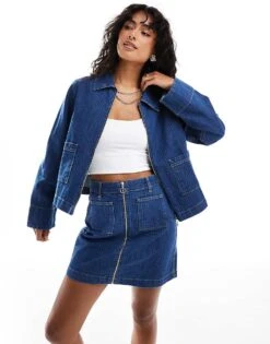 Nobody's Child Dalston Denim Jacket In Blue Co-ord For Women