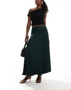 Nobody's Child Milo Satin Maxi Skirt In Green For Women -Nobody’s Child Shop 207280067 1 green 1