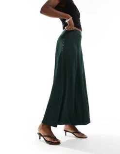 Nobody's Child Milo Satin Maxi Skirt In Green For Women -Nobody’s Child Shop 207280067 3