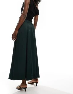 Nobody's Child Milo Satin Maxi Skirt In Green For Women -Nobody’s Child Shop 207280067 4
