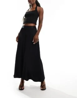 Nobody's Child Milo Satin Maxi Skirt In Black For Women -Nobody’s Child Shop 207280096 1 black 1