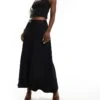 Nobody's Child Milo Satin Maxi Skirt In Black For Women -Nobody’s Child Shop 207280096 1 black