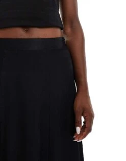 Nobody's Child Milo Satin Maxi Skirt In Black For Women -Nobody’s Child Shop 207280096 5
