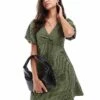 Nobody's Child Liza Puff Mini Dress In Green Gingham For Women Multi -Nobody’s Child Shop 207280636 1 multi