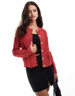 Nobody's Child Chunky Cardigan In Red For Women -Nobody’s Child Shop 207281630 1 red 1