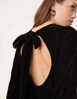 Nobody's Child Jolene Velvet Mini Dress In Black For Women -Nobody’s Child Shop 207281978 3