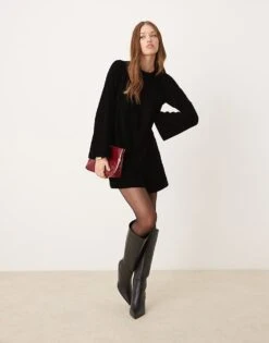 Nobody's Child Jolene Velvet Mini Dress In Black For Women -Nobody’s Child Shop 207281978 4