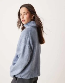 Nobody's Child Roll Neck Jumper In Blue For Women -Nobody’s Child Shop 207324250 3