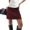 Nobody's Child Stockholm Mini Cord Skirt In Burgundy For Women Red -Nobody’s Child Shop 207324280 1 red
