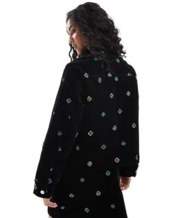 Nobody's Child Dalston Cord Embroidered Jacket Co-ord In Black For Women Multi -Nobody’s Child Shop 207324281 3