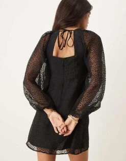 Nobody's Child Zendaya Mini Organza Dress In Black For Women -Nobody’s Child Shop 207332482 4