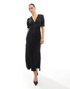 Nobody's Child Angela Satin Maxi Dress With Lace Detail In Black For Women -Nobody’s Child Shop 207332657 1 black 1