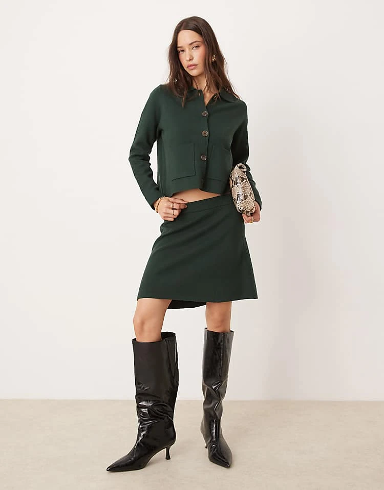 Nobody's Child Knitted Co-ord In Dark Green 3 Nobody's Child Knitted Co-ord In Dark Green