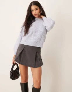 Nobody's Child Premium Crew Neck Cable Knit Jumper In Ice Blue For Women Multi -Nobody’s Child Shop 207411127 1 multi 1