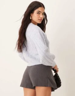 Nobody's Child Premium Crew Neck Cable Knit Jumper In Ice Blue For Women Multi -Nobody’s Child Shop 207411127 3