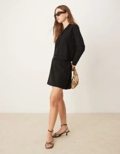 Nobody's Child Knitted Mini Skirt In Black Co-ord For Women -Nobody’s Child Shop 207411285 1 black 1