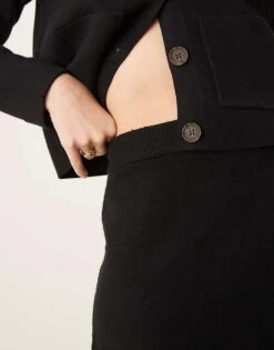 Nobody's Child Knitted Mini Skirt In Black Co-ord For Women -Nobody’s Child Shop 207411285 3