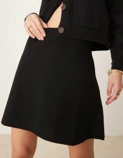 Nobody's Child Knitted Mini Skirt In Black Co-ord For Women -Nobody’s Child Shop 207411285 5