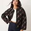 Nobody's Child Reversible Quilted Jacket In Floral Print For Women Multi Floral