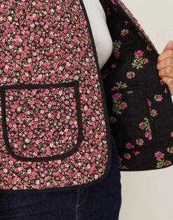 Nobody's Child Reversible Quilted Jacket In Floral Print For Women Multi Floral -Nobody’s Child Shop 207557424 4