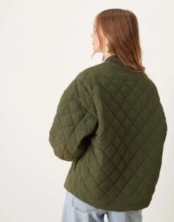 Nobody's Child Bailey Bomber Jacket In Khaki For Women -Nobody’s Child Shop 207557452 4