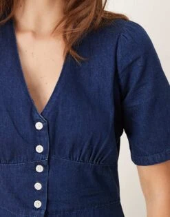 Nobody's Child Alexa Denim Midi Dress In Dark Blue For Women -Nobody’s Child Shop 207626473 4