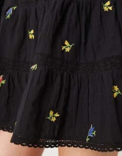 Nobody's Child Whitley Embroidered Long Sleeve Mini Dress In Dark Navy For Women -Nobody’s Child Shop 207626496 4