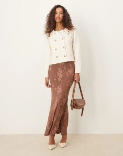 Nobody's Child Double Breasted Collar Cardigan In Cream For Women -Nobody’s Child Shop 207626518 4