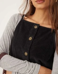 Nobody's Child Bay Cord Mini Dress In Black For Women -Nobody’s Child Shop 207626611 4