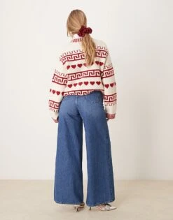 Nobody's Child Palazzo Wide Leg Jeans In Dark Wash For Women -Nobody’s Child Shop 207626627 3