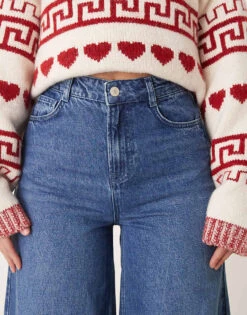 Nobody's Child Palazzo Wide Leg Jeans In Dark Wash For Women -Nobody’s Child Shop 207626627 5