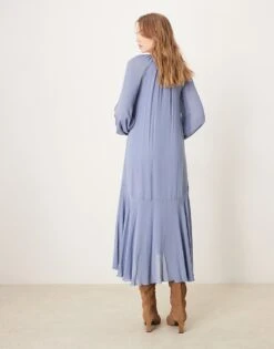 Nobody's Child Dixie Frill Boho Midi Dress In Pale Blue For Women -Nobody’s Child Shop 207786072 4