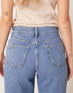 Nobody's Child Turn Up Wide Leg Jeans In Mid Wash Denim For Women -Nobody’s Child Shop 207786120 4