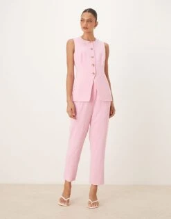 Nobody's Child Waistcoat Co-ord In Pink