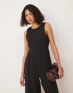 Nobody's Child Ruth Wide Leg Jumpsuit In Black For Women -Nobody’s Child Shop 208035248 3