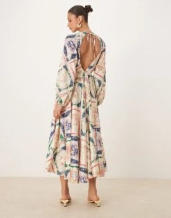 Nobody's Child Ace Open-back Midaxi Dress In Boho Scarf Print For Women Multi -Nobody’s Child Shop 208035249 3