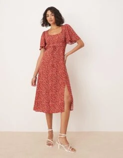 Nobody's Child Dee Dee Midi Tea Dress In Red Ditsy For Women -Nobody’s Child Shop 208035272 1 redditsy 1